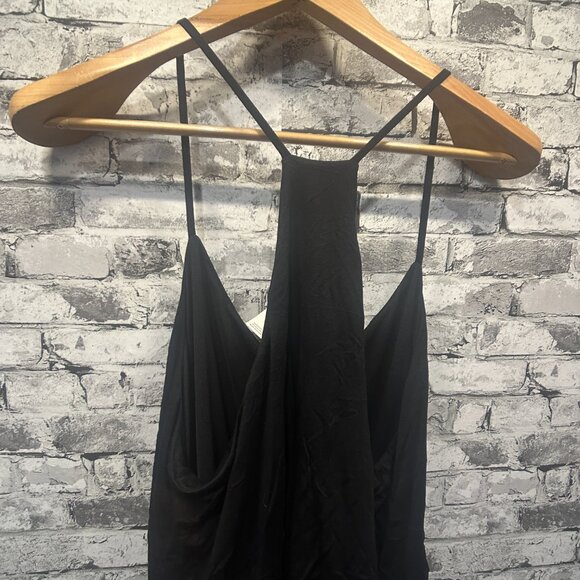 EUC Ann Taylor Spaghetti Strap Midi Dress Black & Grey Size XL Tall - Picture 6 of 15